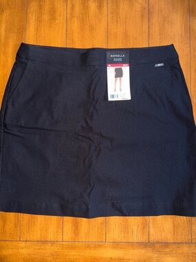 Rafaella Black Straight Knit Mini Skirt
